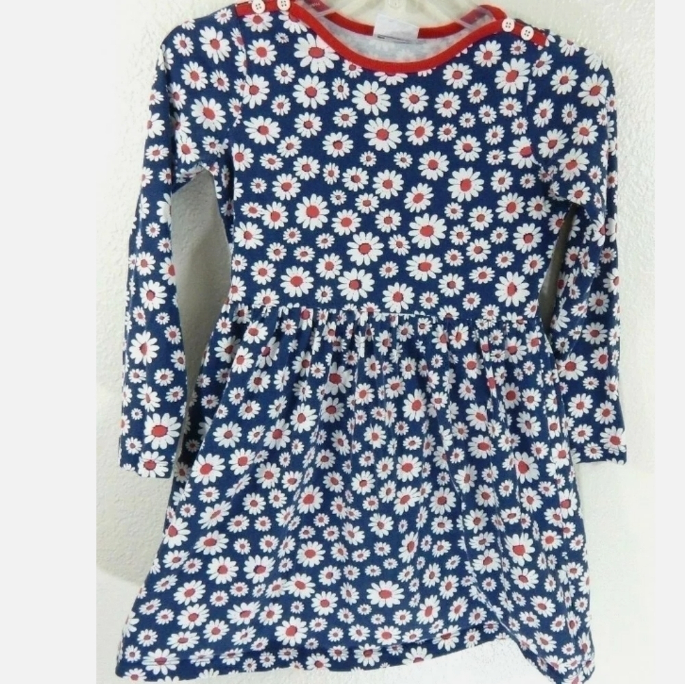 Hanna Andersson Floral Long Sleeve Cotton Dress